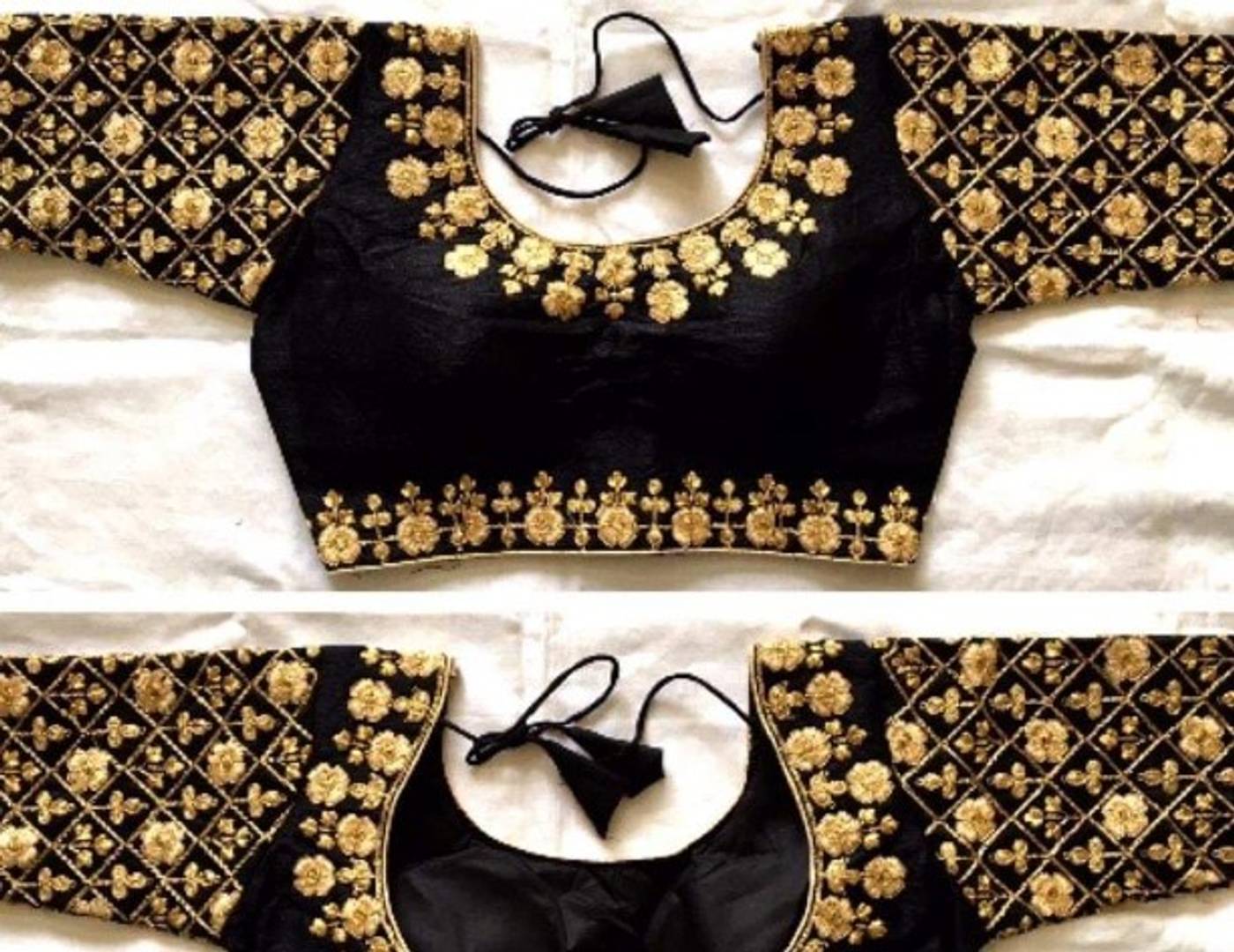 Stylish Malbari Phantom Silk Thread Coding Sequence And Zari Work Blouse For Women